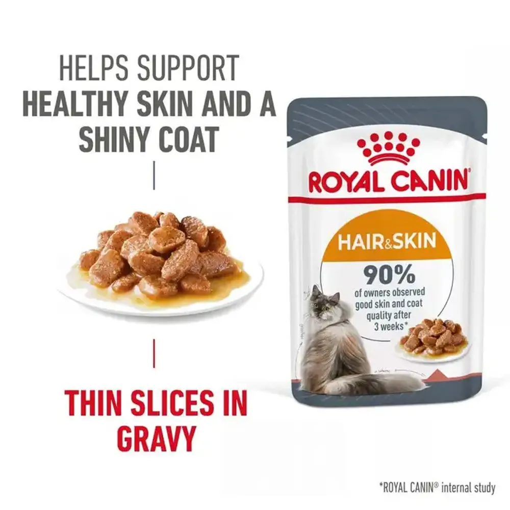 پوچ گربه رویال کنین هیر اند اسکین - Royal Canin Hair & Skin