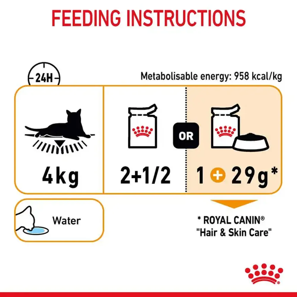 پوچ گربه رویال کنین هیر اند اسکین - Royal Canin Hair & Skin