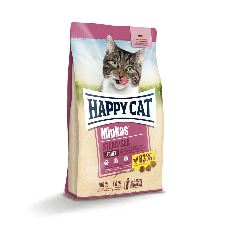 غذای خشک گربه هپی کت مینکاس استریلایزد - Happy Cat Minkas Sterilised